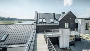 Алюминиевая кровля Система PREFALZ 02 Антрацит P.10 RAL 7016 Prefa